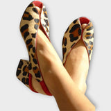 Valeria | Sandale s leopardovim printom i petom