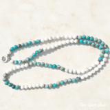 108 Prirodnih Howlite i Jasper Kamenčića - Mala Narukvica za Molitvu