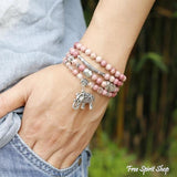 108 Prirodnih Rhodonitnih i Spiritualnih Amulet Perli