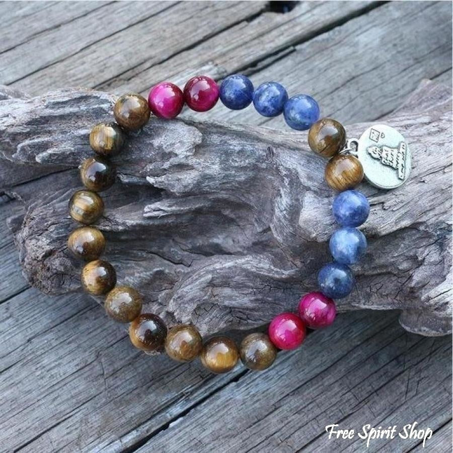 108 Tiger Eye & Sodalite Mala Necklace / Bracelet