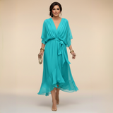 Jessica - Elegantna Haljina s V-Izrezom