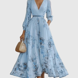 Rowella - Elegantna Maxi Haljina s Plisiranim Detaljima