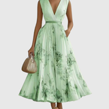 Rowella - Elegantna Maxi Haljina s Plisiranim Detaljima