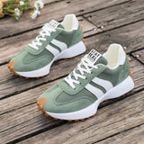 Sneakersy damskie w stylu retro - kolor czerwony