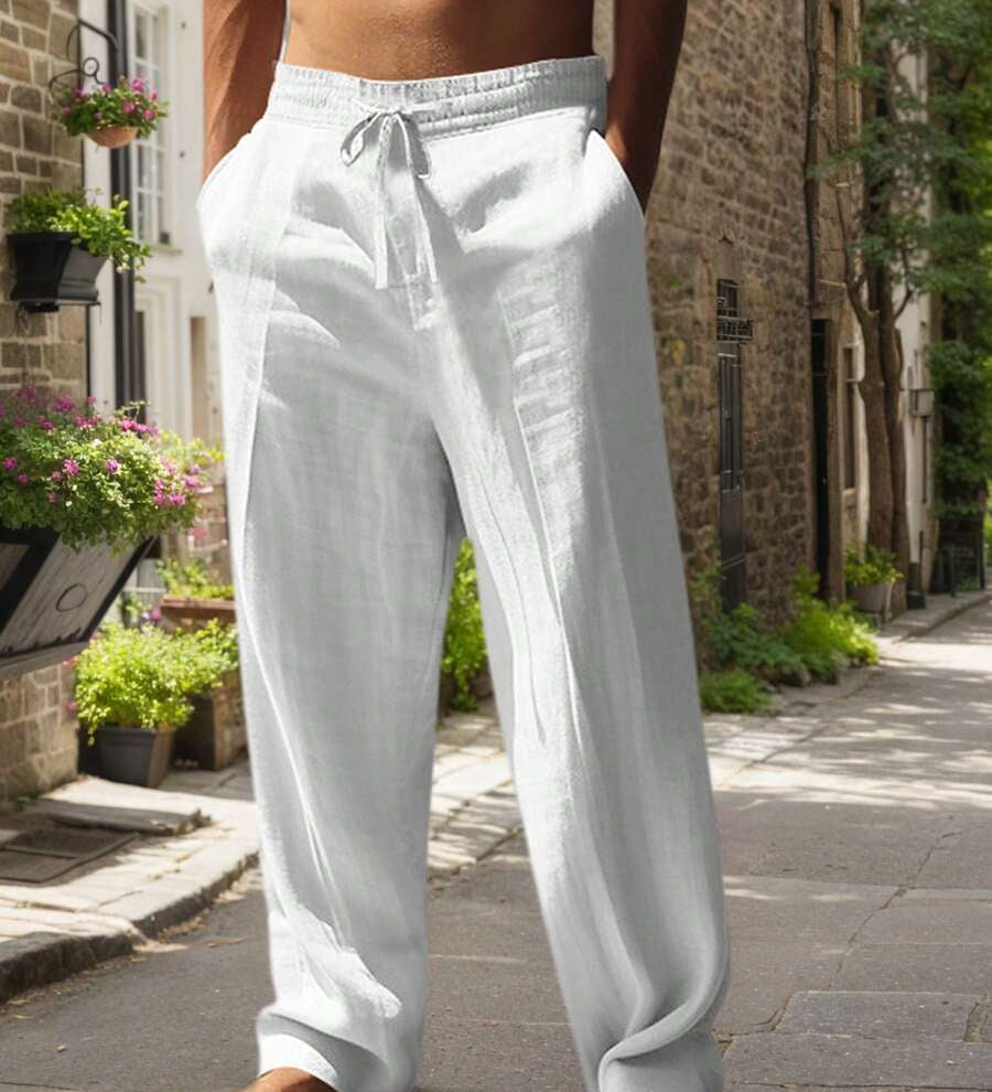 Mathis | Lanene Pantalone sa Kaišem