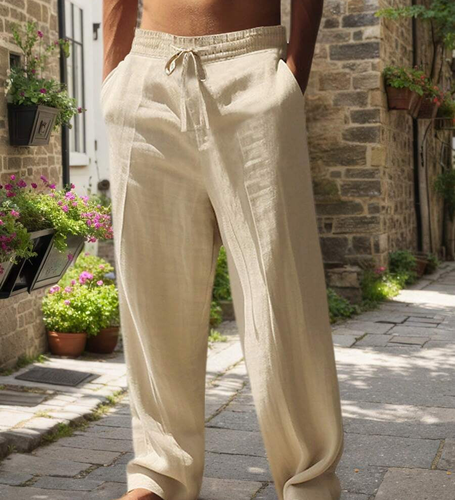 Mathis | Lanene Pantalone sa Kaišem