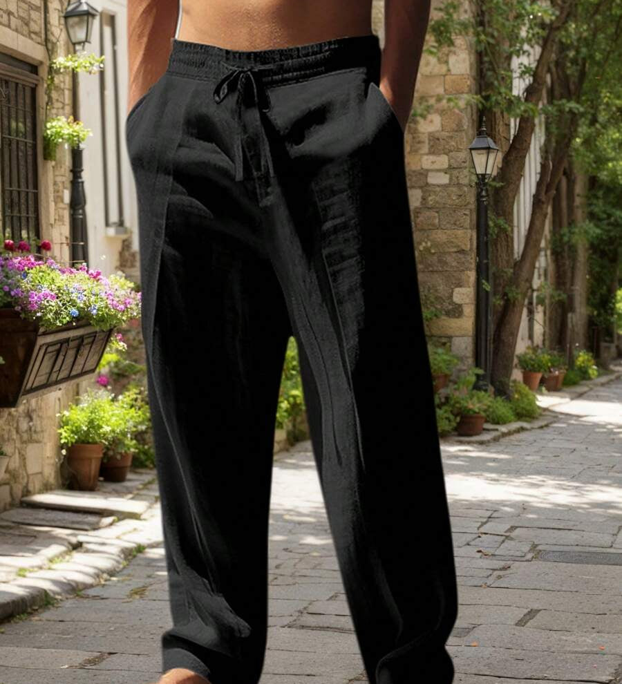 Mathis | Lanene Pantalone sa Kaišem
