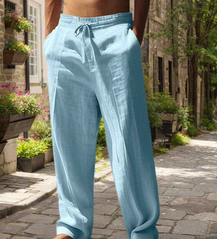 Mathis | Lanene Pantalone sa Kaišem