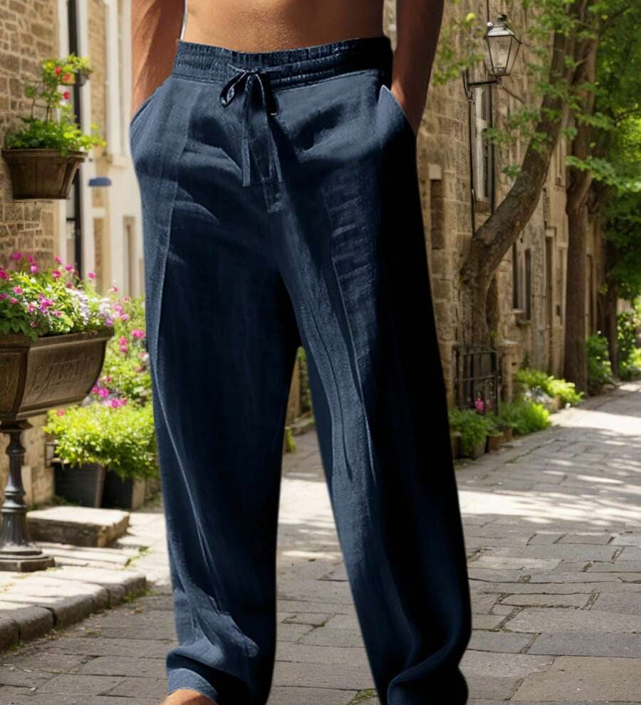 Mathis | Lanene Pantalone sa Kaišem