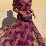Louise | Elegantna Maxi Pidžama Haljina sa V-Izrezom