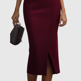 Ruby | Burgundska bezrukavna midi haljina