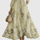 Rowella - Elegantna Maxi Haljina s Plisiranim Detaljima