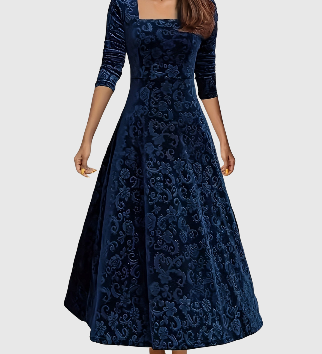 Vespera | Elegant Floral Midi Dress