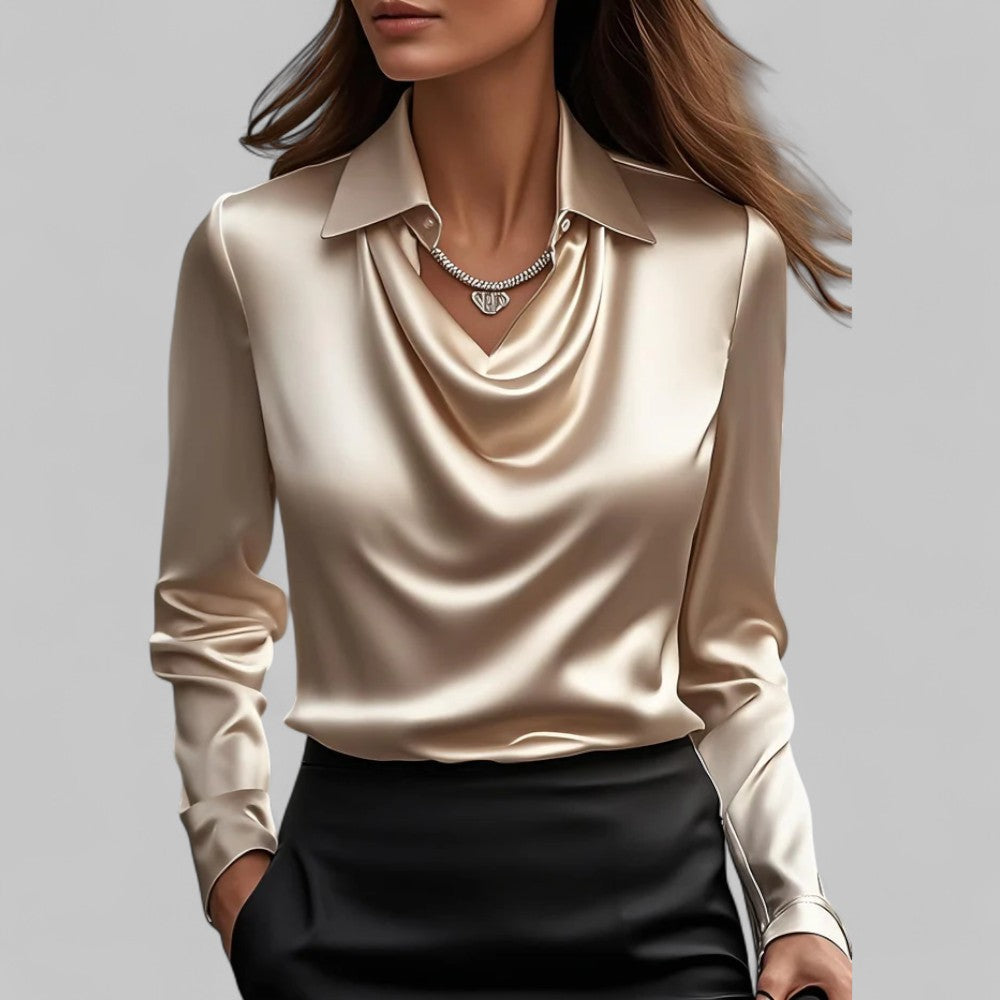 Teresa | Elegantna satenska bluza sa kaišem