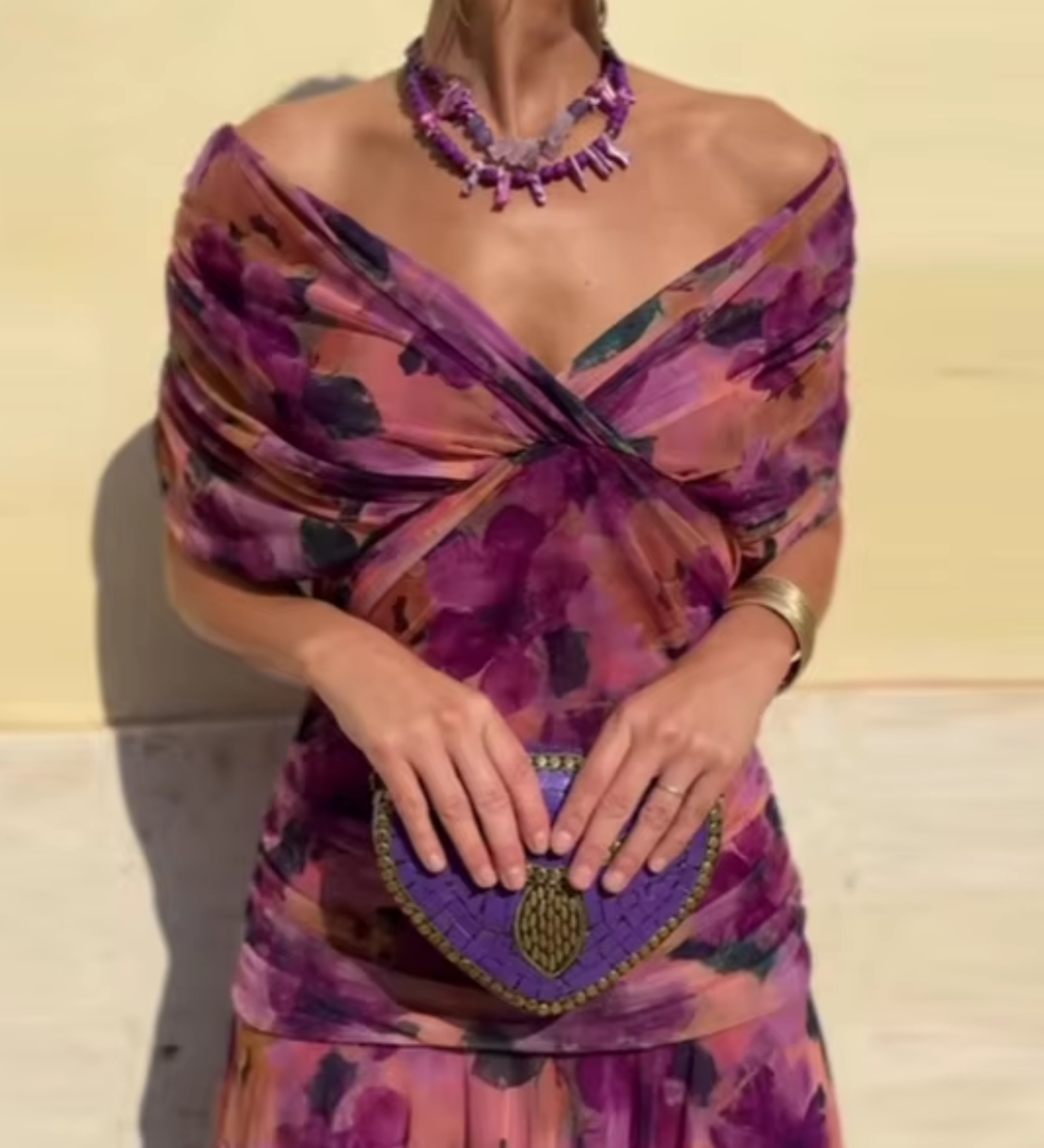 Louise | Elegantna Maxi Pidžama Haljina sa V-izrezom