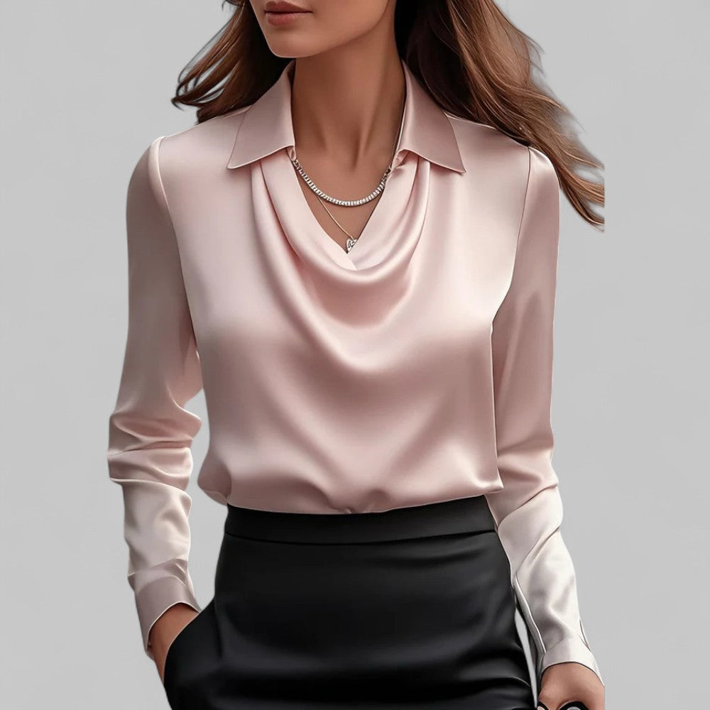 Teresa | Elegantna satenska bluza sa kaišem