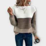 Clara | Elegantni trobojni kaput od patchwork tehnike