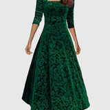 Vespera | Elegant Floral Midi Dress
