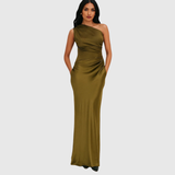 Elara | Asymmetrical Satin Evening Dress