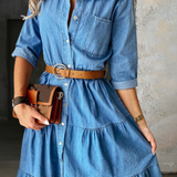 Ležerna elegantna denim haljina | VITHONA