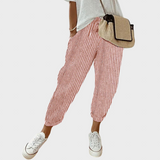 Helga | Stilizovane ležerne lanene pantalone
