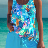 VITHONA | Trudy — Elegantni tankini sa efektom ravnog stomaka i šortsom