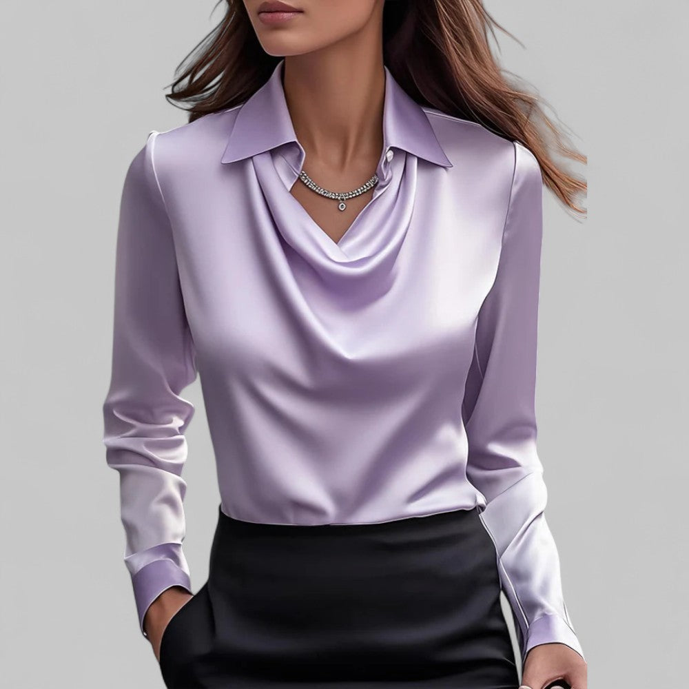 Teresa | Elegantna satenska bluza sa kaišem