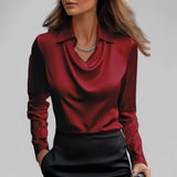 Teresa | Elegantna satenska bluza sa kaišem