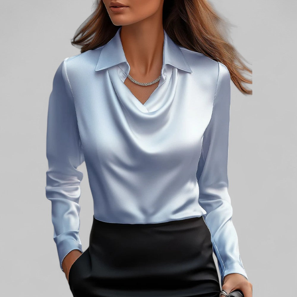 Teresa | Elegantna satenska bluza sa kaišem