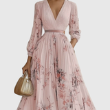 Rowella - Elegantna Maxi Haljina s Plisiranim Detaljima