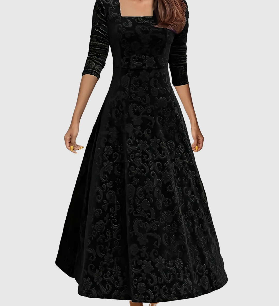 Vespera | Elegant Floral Midi Dress