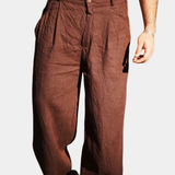 Dario | Široke Lanene Pantalone