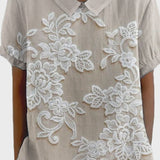 Alma | Plava bluza sa kragnom