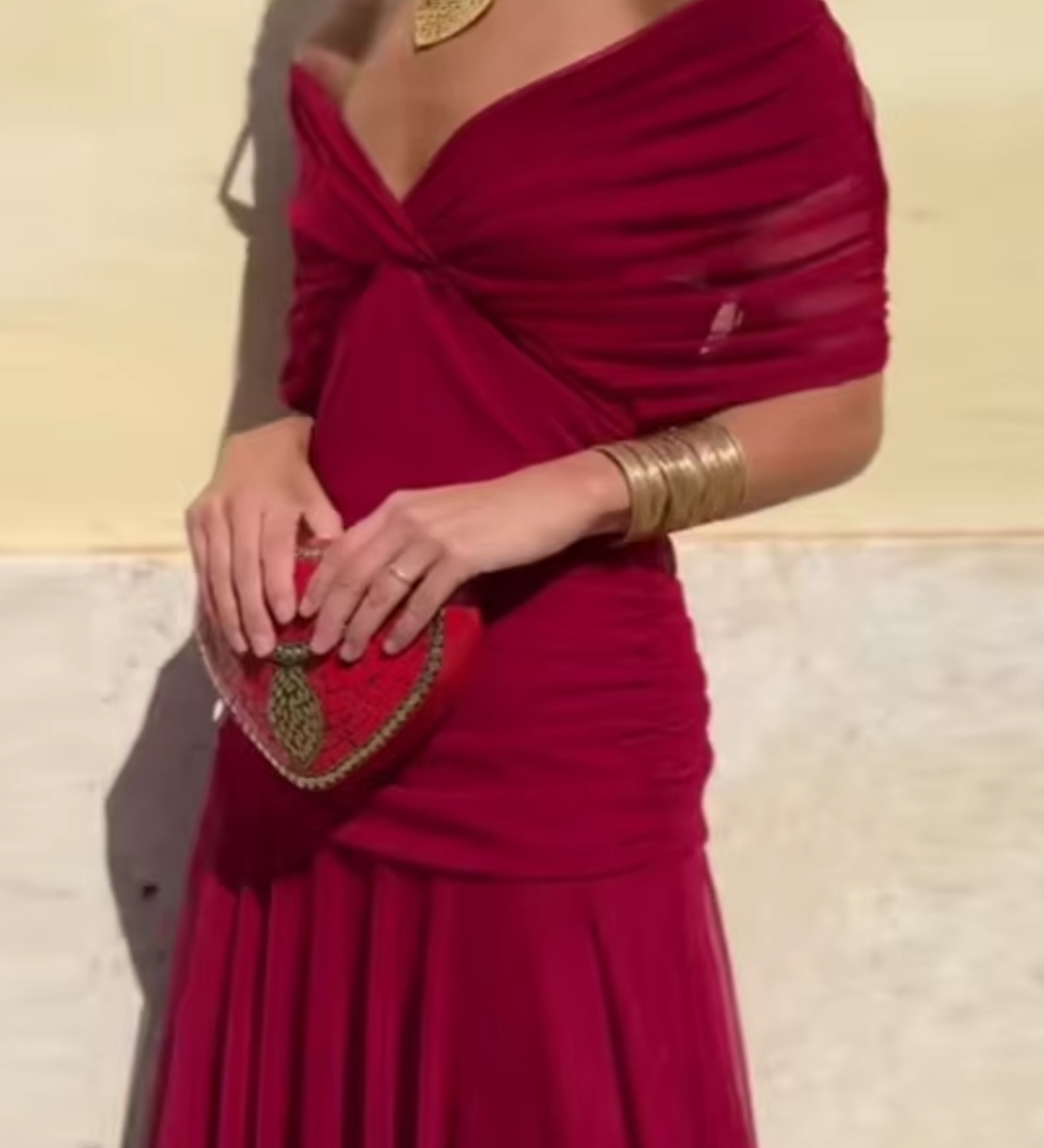 Louise | Elegantna Maxi Pidžama Haljina sa V-izrezom