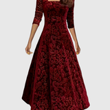 Vespera | Elegant Floral Midi Dress