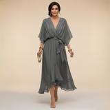 Jessica - Elegantna Haljina s V-Izrezom