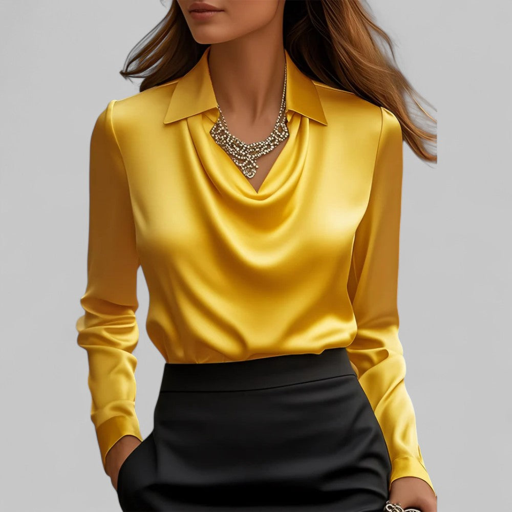 Teresa | Elegantna satenska bluza sa kaišem