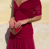 Louise | Elegantna Maxi Pidžama Haljina sa V-Izrezom
