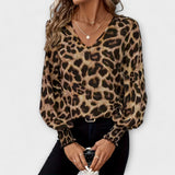 Jadranka | Stilizovana Bluza sa Leopardim Printom