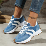 Sneakersy damskie w stylu retro - kolor czarny