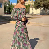 Louise | Elegantna Maxi Pidžama Haljina sa V-Izrezom