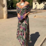Louise | Elegantna Maxi Pidžama Haljina sa V-Izrezom