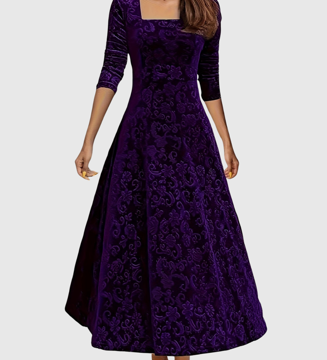 Vespera | Elegant Floral Midi Dress