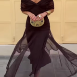Louise | Elegantna Maxi Pidžama Haljina sa V-Izrezom