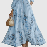 Rowella - Elegantna Maxi Haljina s Plisiranim Detaljima