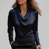 Teresa | Elegantna satenska bluza sa kaišem