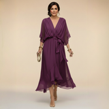 Jessica - Elegantna Haljina s V-Izrezom