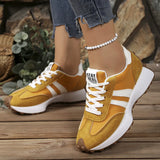 Sneakersy damskie w stylu retro - kolor czarny