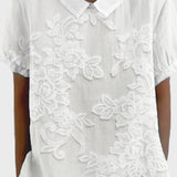 Alma | Plava bluza sa kragnom