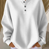Milagros™ | Wafelkowa Bluza Henley